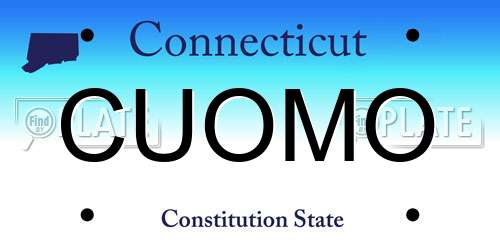 CUOMO Connecticut License Plate