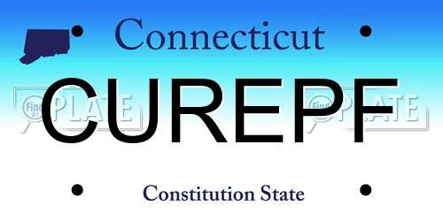 CUREPF Connecticut License Plate