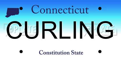 CURLING Connecticut License Plate