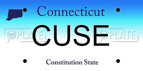 CUSE Connecticut License Plate