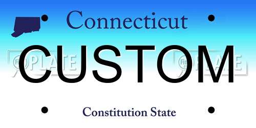 CUSTOM Connecticut License Plate