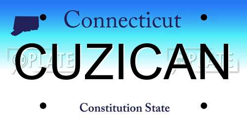 CUZICAN Connecticut License Plate