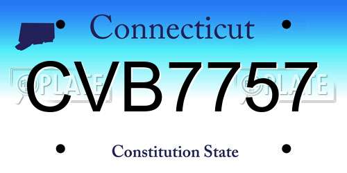 CVB7757 Connecticut License Plate