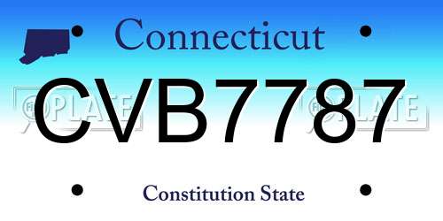 CVB7787 Connecticut License Plate