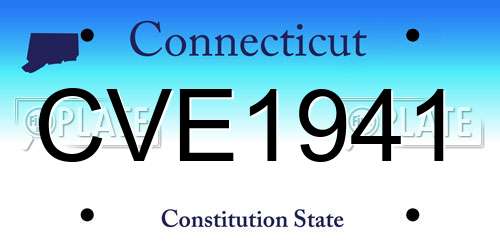 CVE1941 Connecticut License Plate