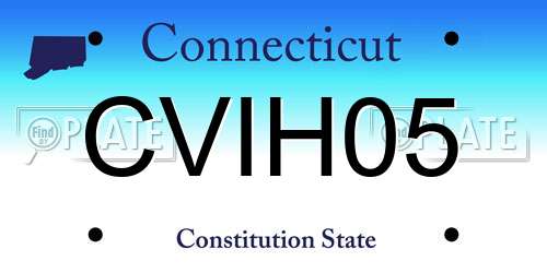 CVIH05 Connecticut License Plate