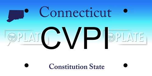 CVPI Connecticut License Plate