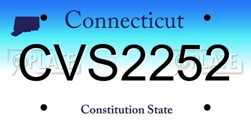 CVS2252 Connecticut License Plate