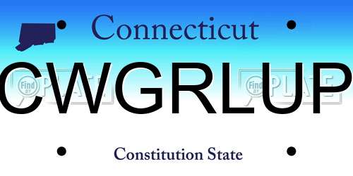 CWGRLUP Connecticut License Plate