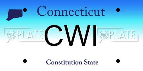 CWI Connecticut License Plate