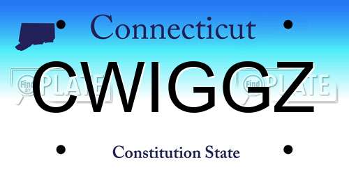 CWIGGZ Connecticut License Plate