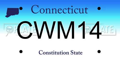CWM14 Connecticut License Plate