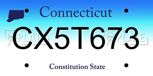CX5T673 Connecticut License Plate
