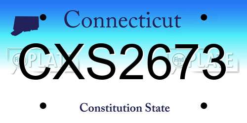 CXS2673 Connecticut License Plate