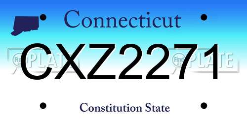 CXZ2271 Connecticut License Plate