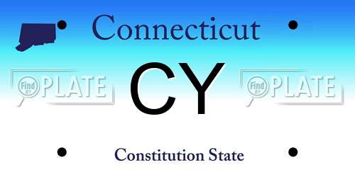 CY Connecticut License Plate