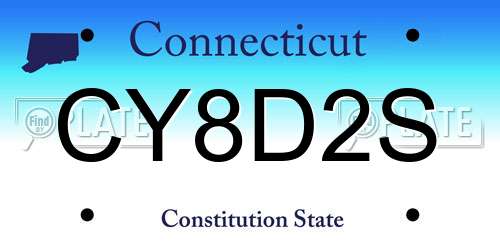 CY8D2S Connecticut License Plate