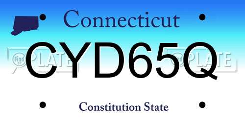 CYD65Q Connecticut License Plate