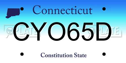 CYO65D Connecticut License Plate