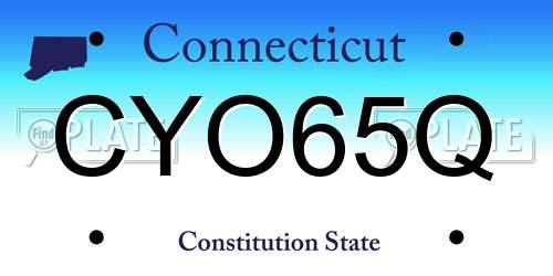 CYO65Q Connecticut License Plate