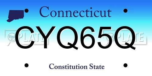 CYQ65Q Connecticut License Plate