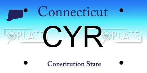 CYR Connecticut License Plate