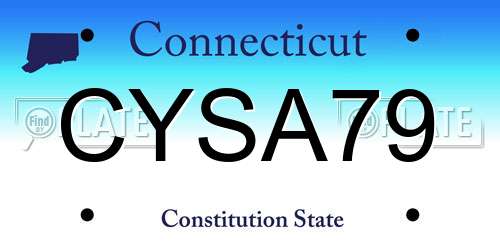 CYSA79 Connecticut License Plate