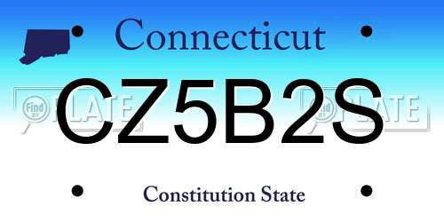 CZ5B2S Connecticut License Plate