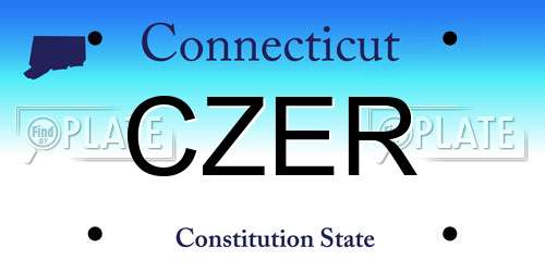 CZER Connecticut License Plate