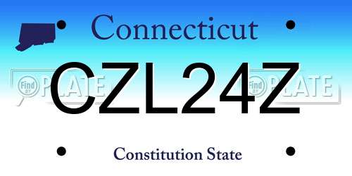 CZL24Z Connecticut License Plate
