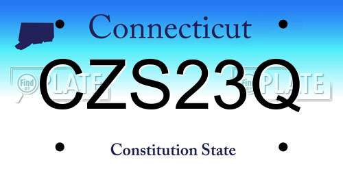 CZS23Q Connecticut License Plate