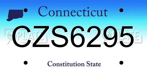 CZS6295 Connecticut License Plate