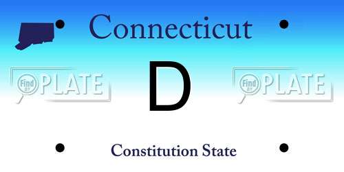 D Connecticut License Plate