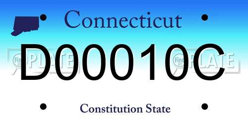 D00010C Connecticut License Plate