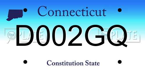 D002GQ Connecticut License Plate