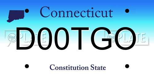 D00TGO Connecticut License Plate