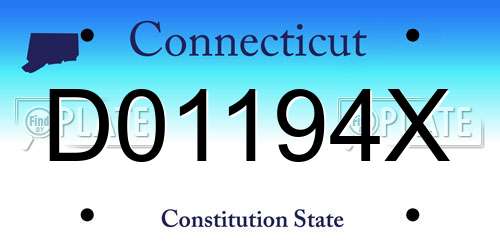 D01194X Connecticut License Plate