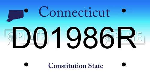 D01986R Connecticut License Plate