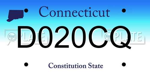 D020CQ Connecticut License Plate