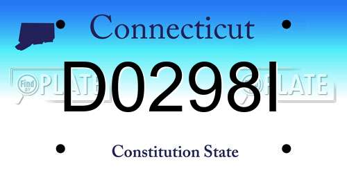 D0298I Connecticut License Plate
