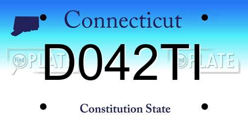 D042TI Connecticut License Plate