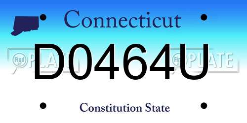 D0464U Connecticut License Plate