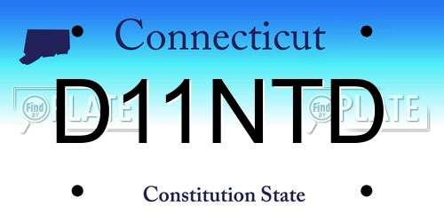 D11NTD Connecticut License Plate