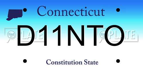 D11NTO Connecticut License Plate