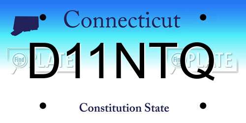 D11NTQ Connecticut License Plate