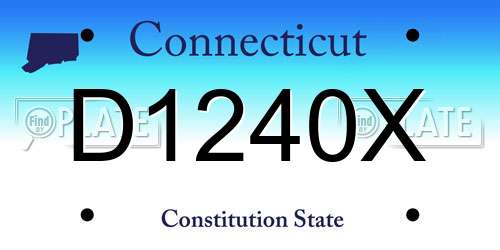 D1240X Connecticut License Plate