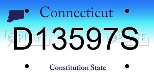 D13597S Connecticut License Plate