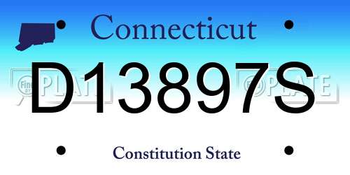 D13897S Connecticut License Plate