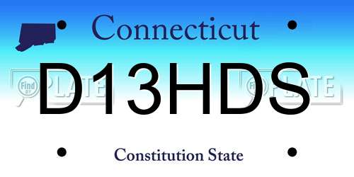 D13HDS Connecticut License Plate