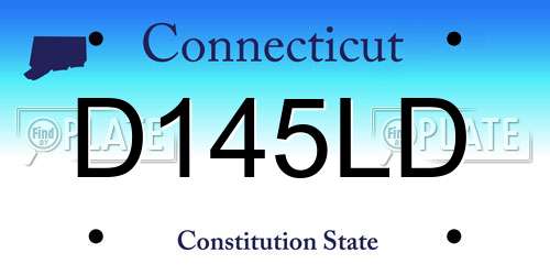 D145LD Connecticut License Plate